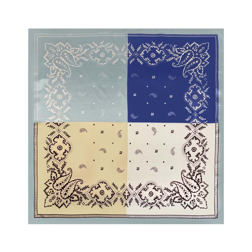 90cm Silk Scarf Women's Satin Large Square Scarf Silk Satin Shawl Cashew Print Turban Scarf