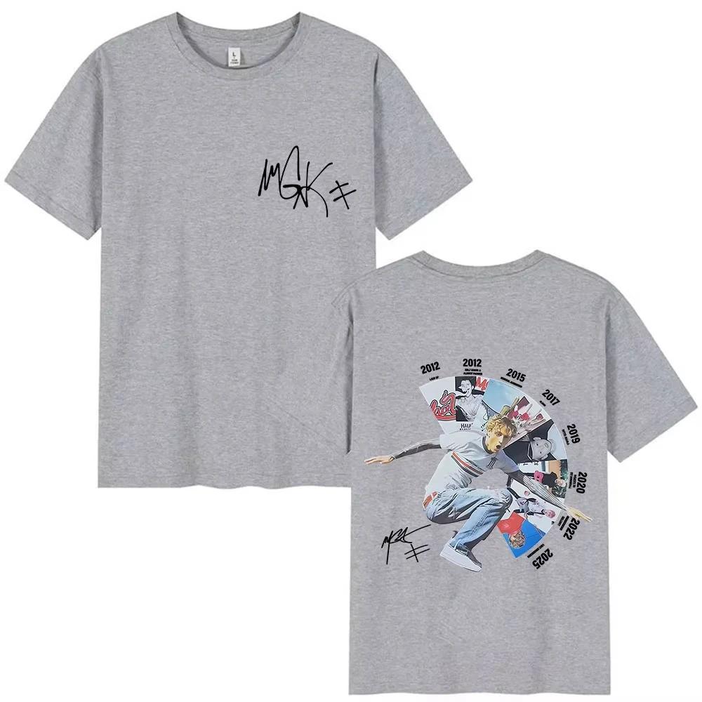 Rapper MGK Lost Americana Tour 2026 Cover T Shirt Machine Gun Kelly Casual O-Neck T-shirts Fashion High Quality Cotton Tee Shirt