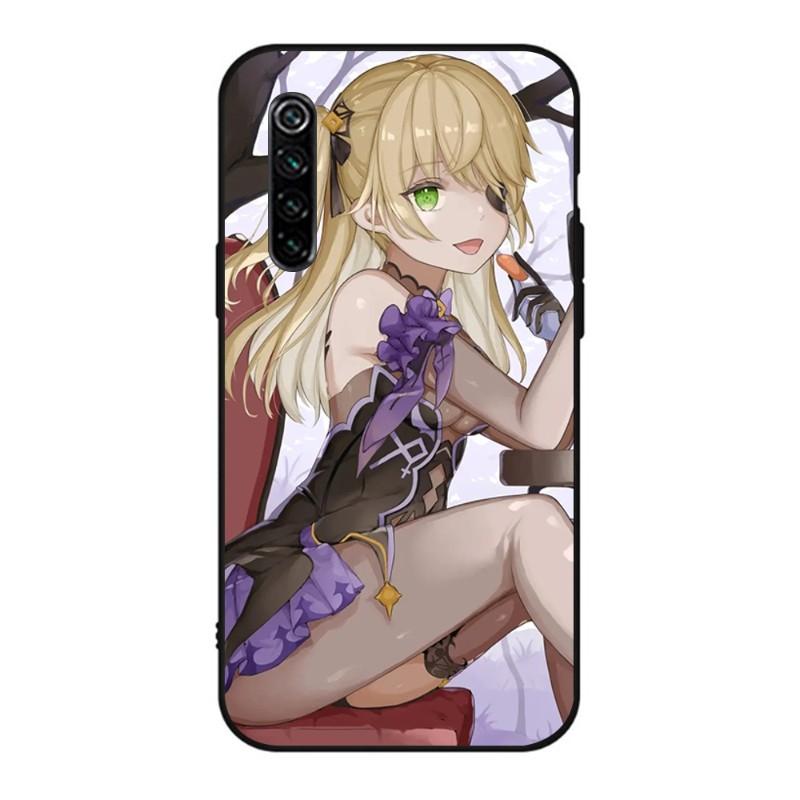 

Милый чехол для телефона Fischl Genshin для Realme GT 2 9i 8i 7i Pro X50 X2 C35 C21 C20 C11 C3, мягкий черный чехол для телефона Realme C3