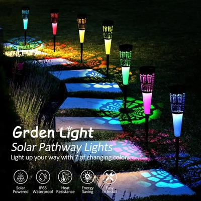 Luces solares para exteriores, iluminación de jardín, luces de jardín impermeables, luces solares para caminos, paisajes, patios, pasarelas, decoración de jardines