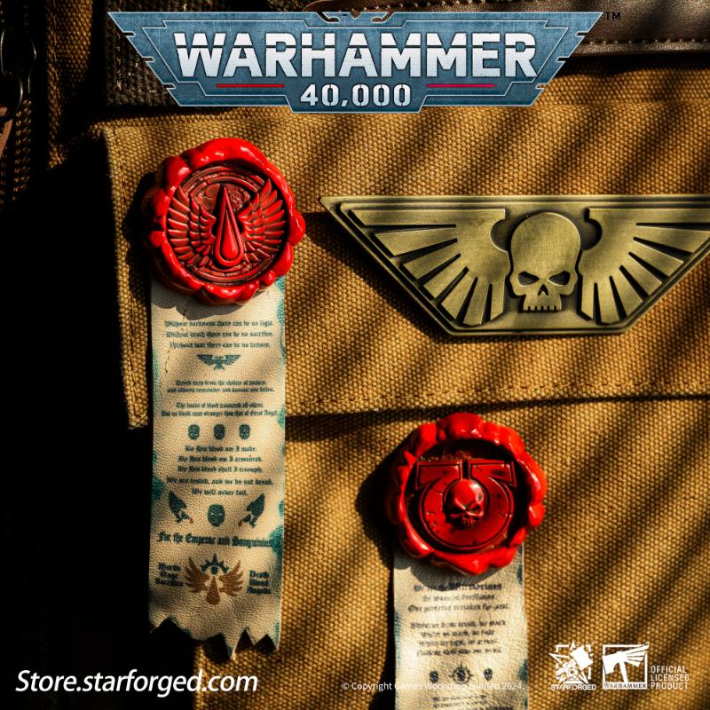 Starforged Genuine Warhammer 40K Game Peripheral Badge Space Marines Purity Seal Set 2 Brooch Boys Gifts Collection Accessories