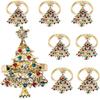 Christmas Santa Claus Napkin Rings Set of 8, Xmas Napkin Rings for Dining Table Setting, Dinner Tables Rings for Weddings, Family, Christmas,