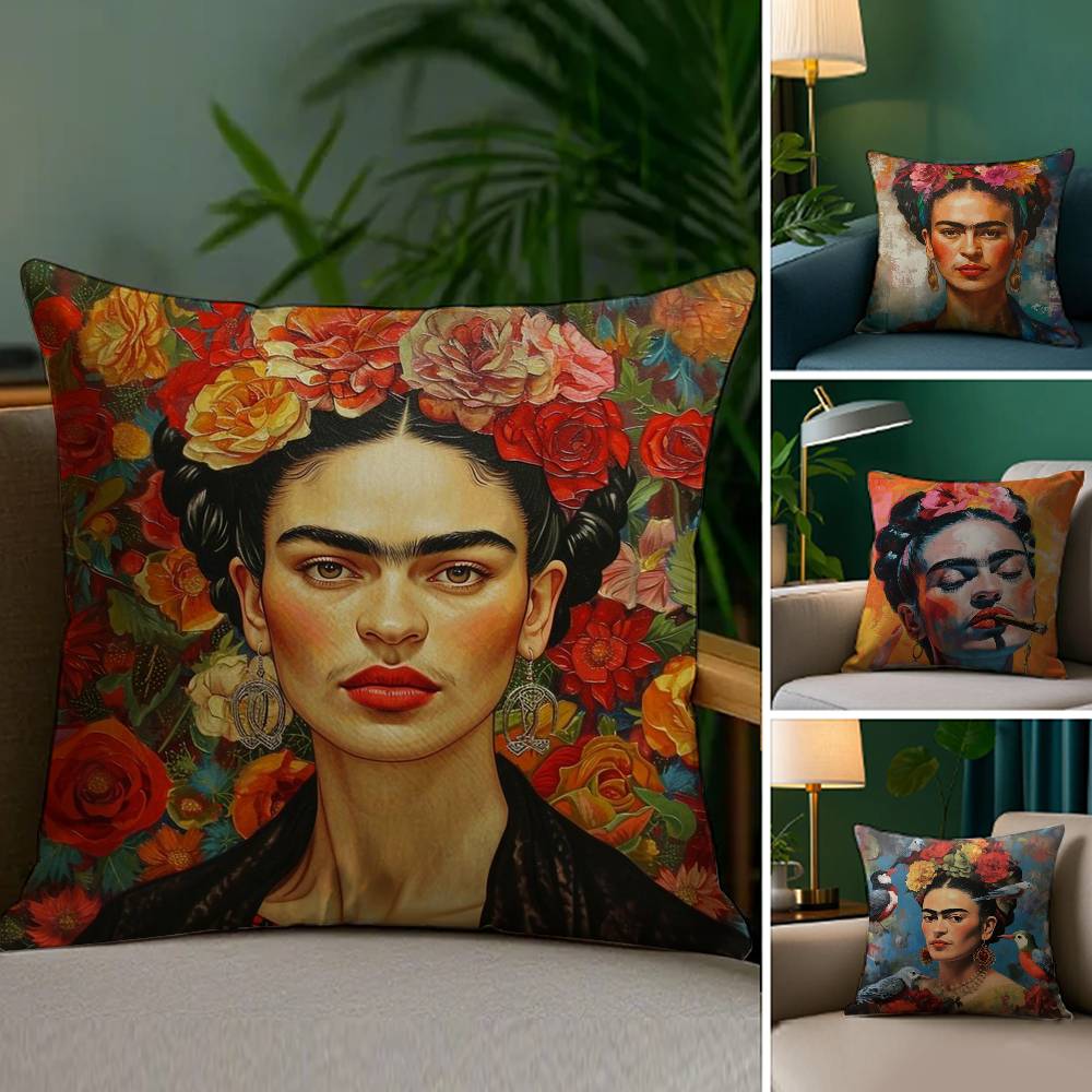 FFridas Pittura Arte Federa Cuscino Divano Soggiorno Camera da Letto Stampa Double-sided Cuscino Quadrato Federa per Pisolino