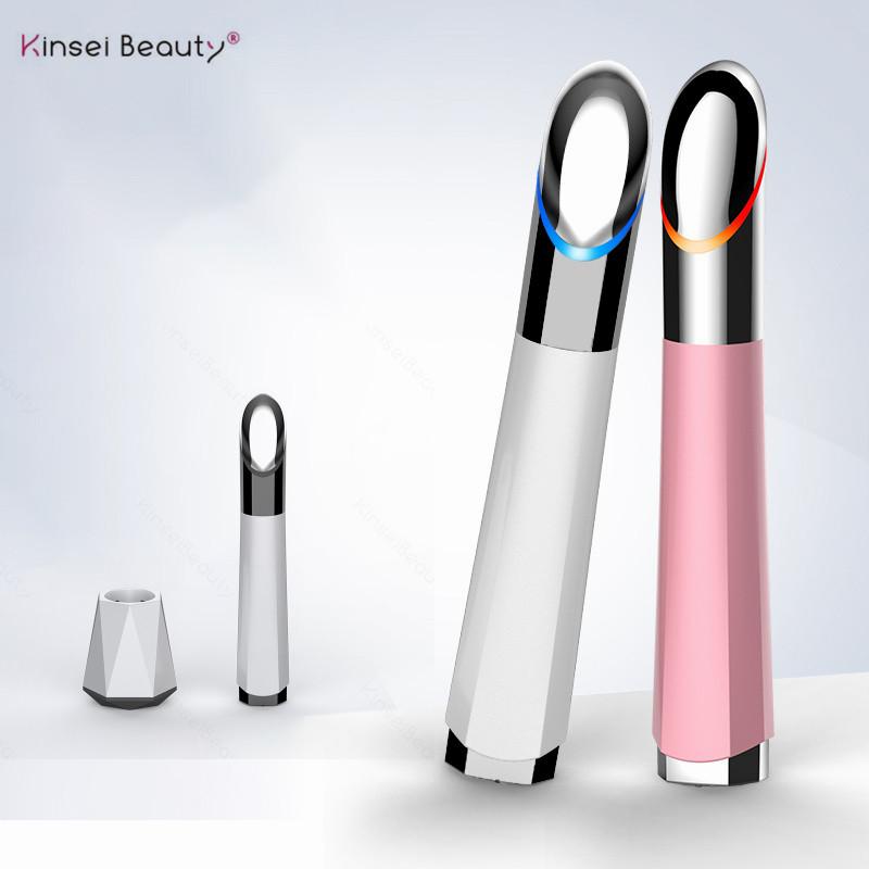 

Kinsei Beauty Электрический массажер для глаз Вибрационный массажер для ухода за глазами с подогревом Ручка для удаления темных кругов и отечности Морщины Красота Массажная палочка
