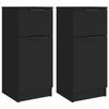 VidaXL Buffets 2 pcs noir 30x30x70 cm bois d'ingénierie 811118