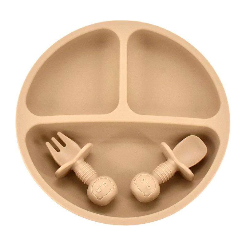 Sada 9barevných dětských talířů Potravinářské silikonové nádobí Nádobí bez BPA Dětské misky na krmení Dětské učební misky Podnos pro děti Dropshiping