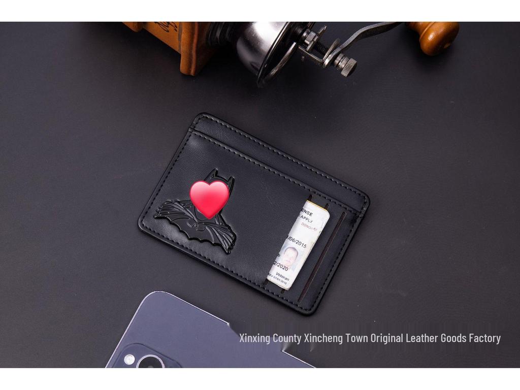 Retro Multifunkční Kovový 3D Držák na Karty Marvel Batman Neformální Pánská Peněženka