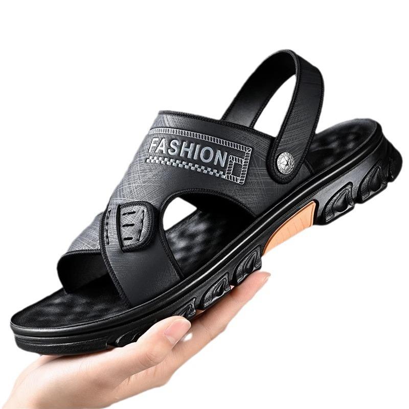 Sandals for Men Summer New Open Toe Youth Beach Shoes Classic Slippers Non-Slip Men's Comfortable Soft Bottom Flat Sandals 2024