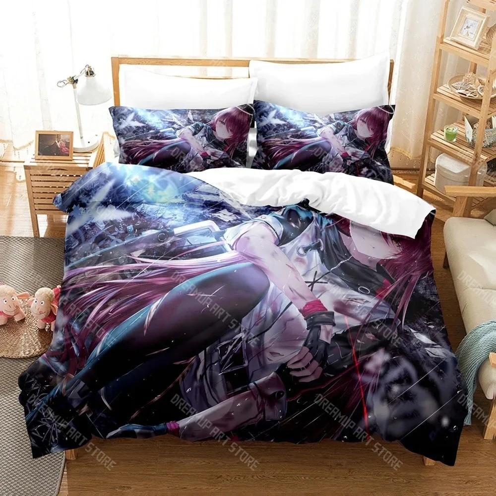 3D Printed Arknights Anime Game Bedding Set for Boys Girls Duvet Cover And Pillowcase Twin Queen King Full Single Double Sizes