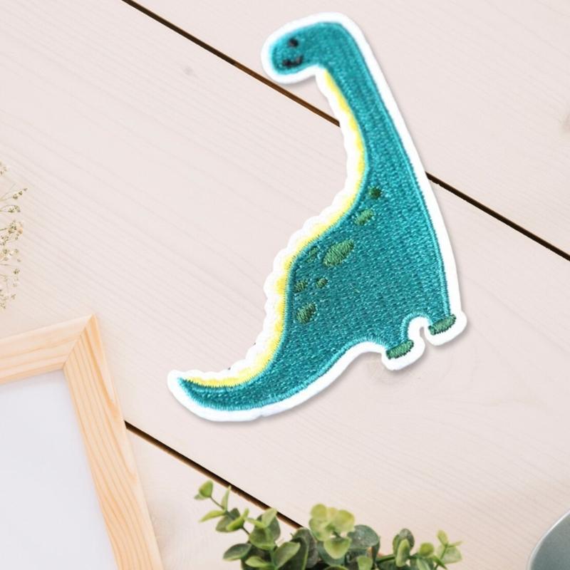 9 Pcs Cartoon Dinosaur Iron On Patches Applique Patches Animal Repair Patches Embroidery Patches for Clothes Decoration