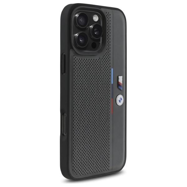 BMW Bmhcp16L23Pupva Iphone 16 Pro6.3 Anthracite/Anthracite Hardcase M Perforated Tricolor Detail Line