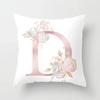 Sweet Pink Pillowcase Decoration 26 Letters Pillowcase Pillowcase Car Cushion Cover Home