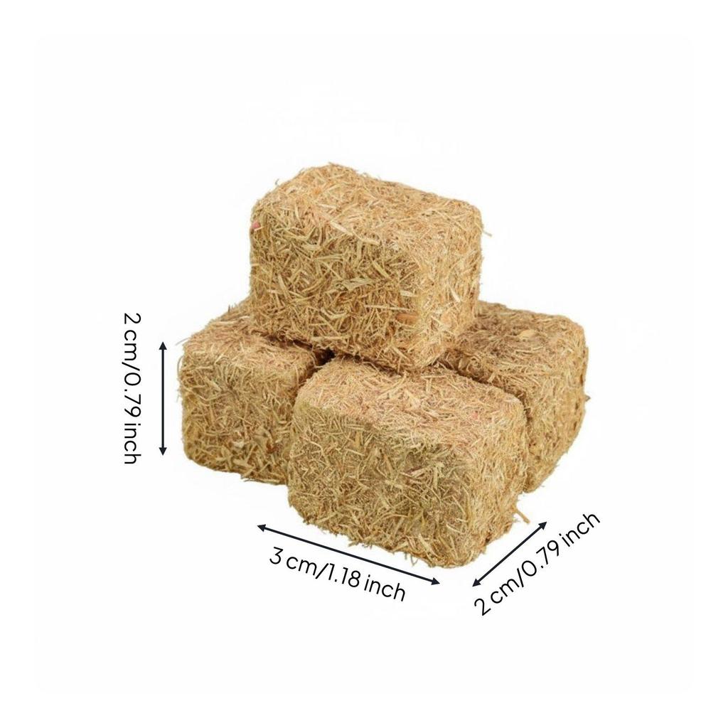 4 Pieces Miniature Hay Bale Realistic Effect Straw for Dollhouses