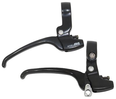 ARAi Aluminum Brake Lever Black AF200 Set of Left and Right Asymmetrical Design Lever Caliper Brake Grip Shifter Compatible - (Right Compatible,