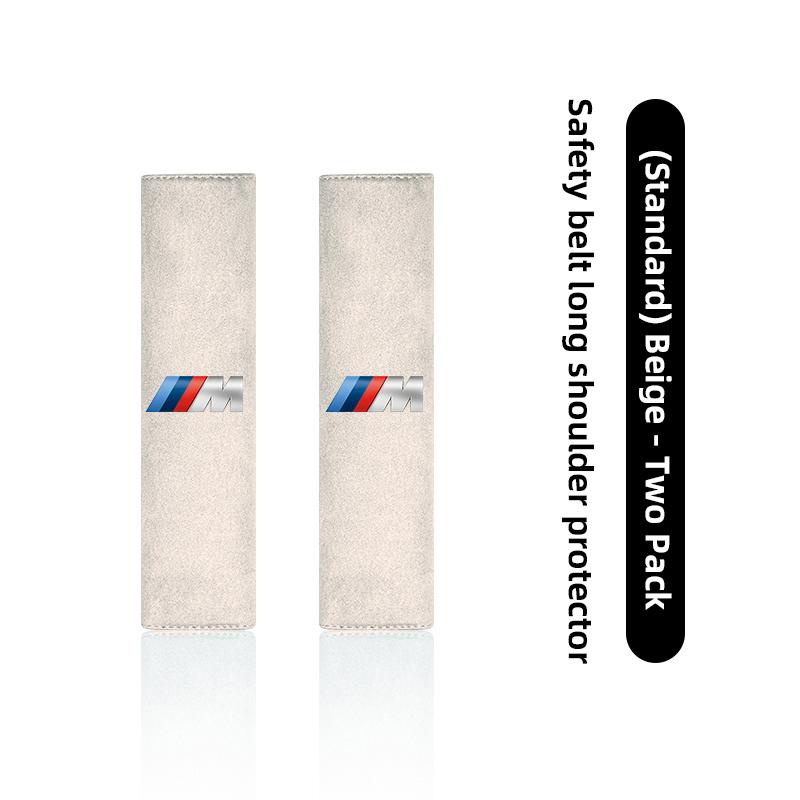 2pcs Suede Car Seat Belt Shoulder Protective Cover For BMW E46 E90 E60 F30 F10 E39 E36 F20 G20 G30 E92 E87 E91 X5 E70 F11 E30 X4 XR1