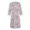 Lässiges und modisches Kleid für Damen mit Blumenmuster, 3/4-Ärmeln, Tasche und Reißverschluss auf der Rückseite