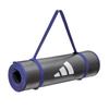 adidas Training 10mm with Carry Mat/Yoga Mat, Thick, Wide, Durable, Non-Slip, Strap, ADMT-12235BL, Black/Blue