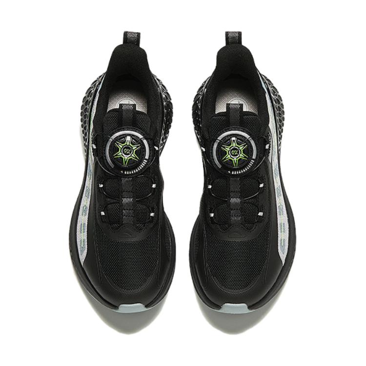 Anta Kids Fabric Comfortable Non-Slip Wear-Resistant Low-Top Running Shoes Kids sneakers Black Blue A12435527-5