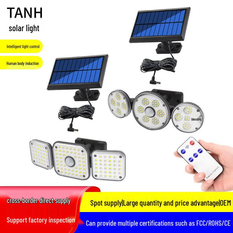Solar LED Wall Lamp: Waterproof Outdoor Light with Human Motion Sensor for Garden and Garage.