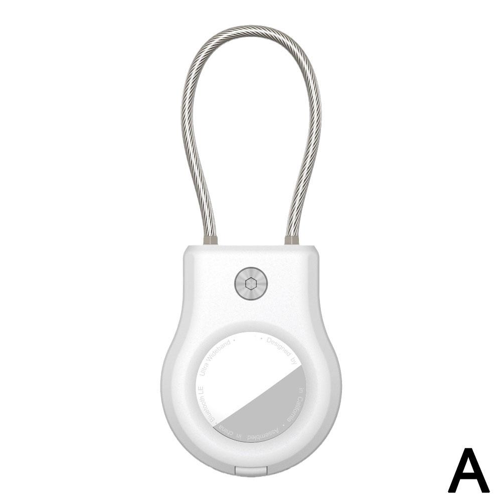 Kompatibel mit Apple AirTag Sichere Halterung mit Drahtseil Air Tag Schloss Hülle Schlüsselanhänger Schlüsselring Schlüsselanhänger Gepäckanhänger für Schlüssel