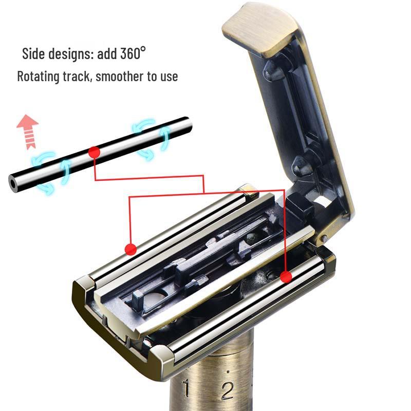Vintage Adjustable 6-Speed Washable Shaving Razor for Full Body and Beard