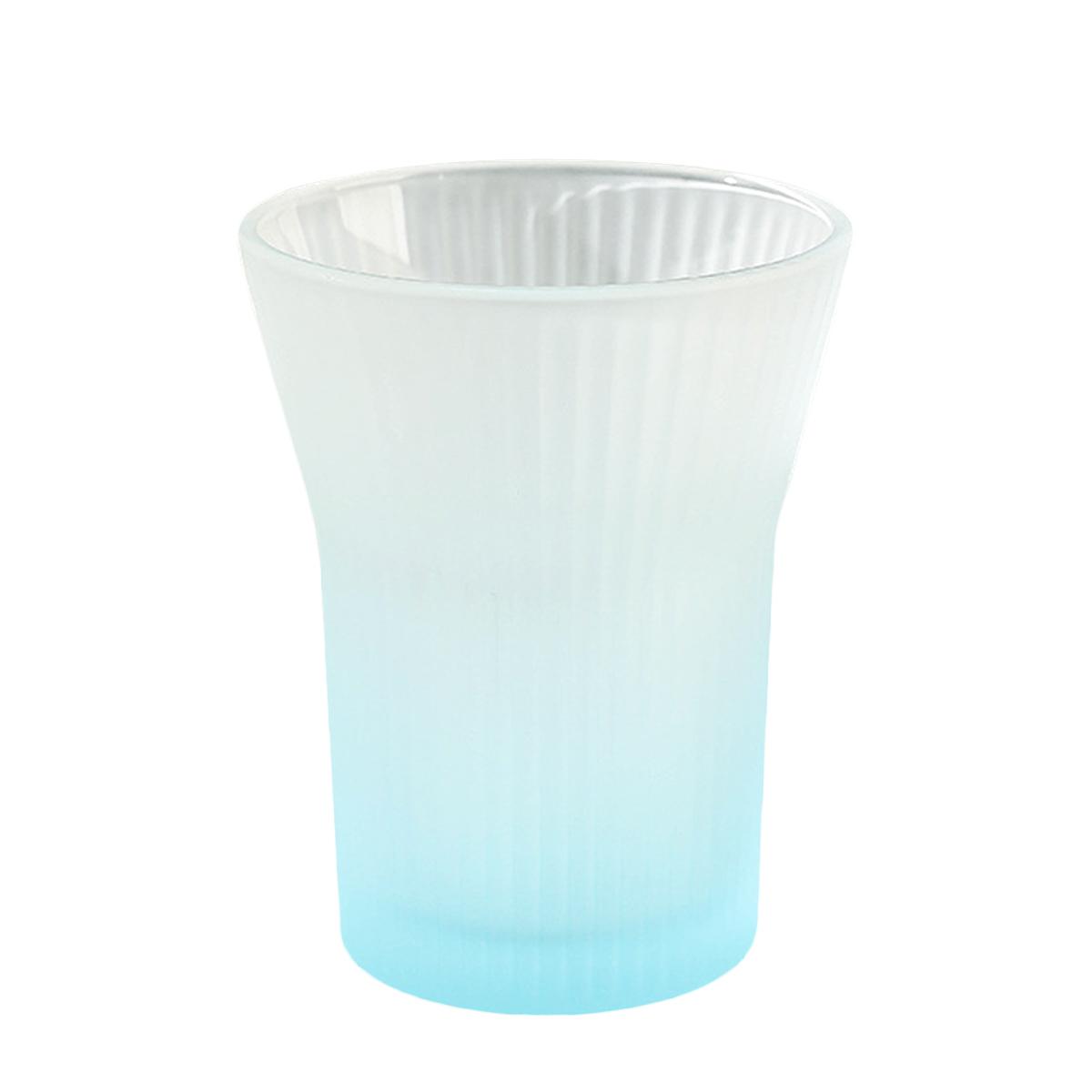 

Стеклянные кофейные кружки Leeseph, кружки для холодных напитков мокко с широким горлом, чашки с тонкими полосками, идеально подходят для латте, напитков, газировки, воды 201-300ml синий