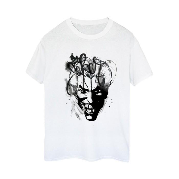 Batman Womens/Ladies The Joker Sketch Cotton Boyfriend T-Shirt