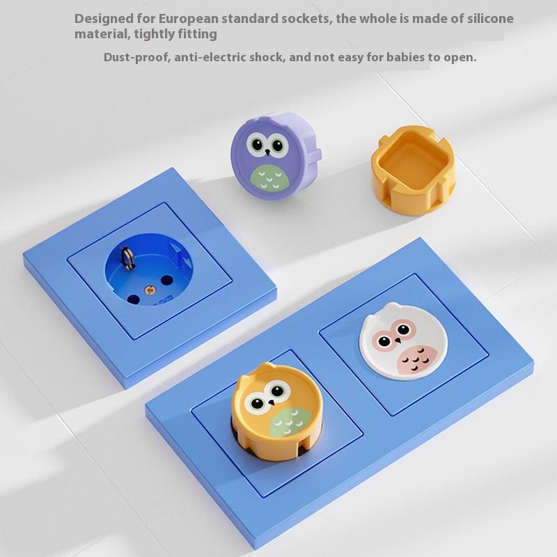 Protecție de Siguranță Electrică pentru Bebeluș Copil din Silicon, Protecție Anti Șoc Electric, Protecție pentru Prize, Standard European