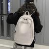 Backpack Large Capacity Soft Leather Versatile PU Bag Korean Style College Student Backpack Reinforced Hard Bottom