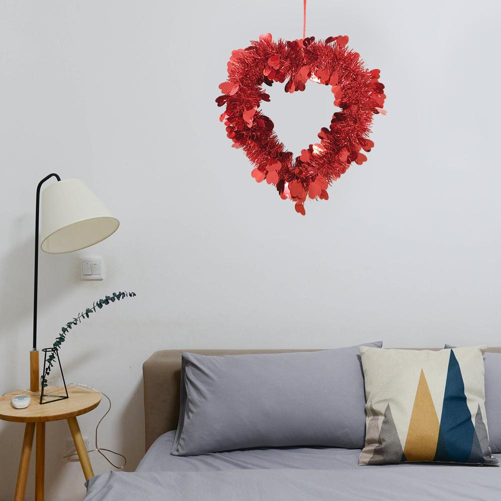 Liebesherz Krappkranz Valentinstagsdekorationen Fenster Wand Tür Hängend Dekorativ Hochzeitsrequisite