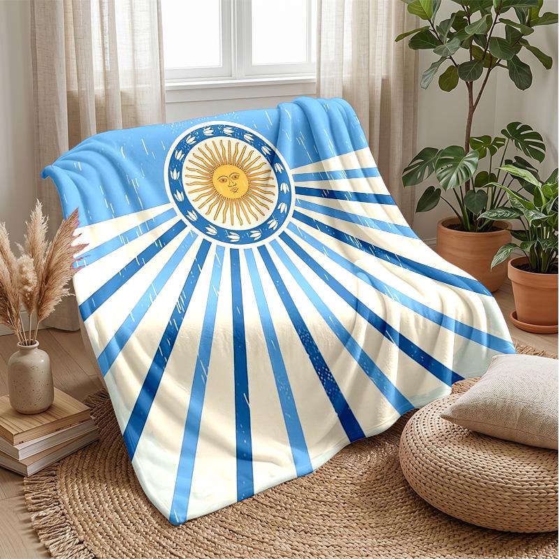 Argentina national football team Theme blanket Soft Flannel Blanket Plush Throw Blanket Cozy Sofa Bed Blanket for Home Decor