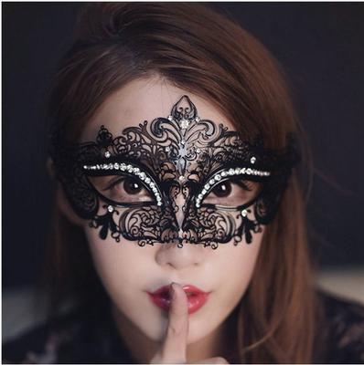 Kamínková poloviční obličejová maska princezny - Glamour kryt očí na halloweenský ples