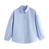 INMAN Women's Pure Cotton Puff Sleeve Lapel Shirt