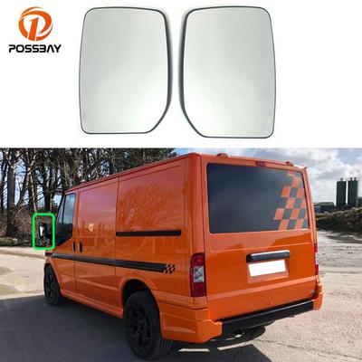 1 Pair Car Left/Right Heated Door Wing Rear View Mirror Glass for Ford Transit MK6/MK7 2000-2014 Auto Replacement Exterior