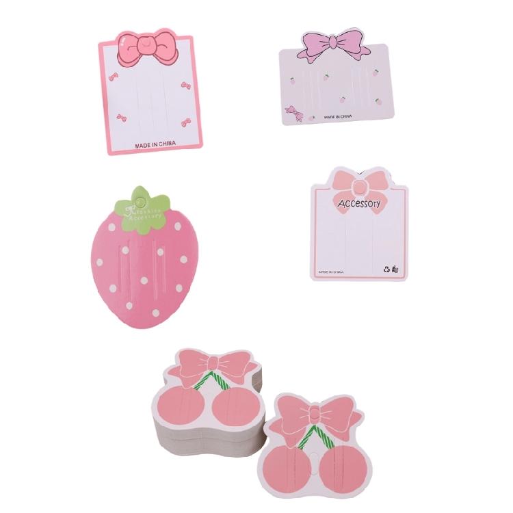100Pcs Multipurpose Hairpin Display Cards Hairpins Holder Paper Cards for Hair Accessories Small Ornaments Organization