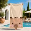 Animal c-capybara Towel Extra Large Beach Towel Quick Dry Sand Free Super Absorbent Lightweight
