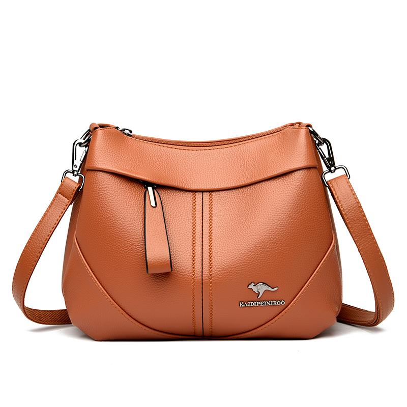 Artificial Leather Women Tote Bag Soft Cowhide Ladies Shoulder Crossbody Bags Fashion Female Messenger Sac