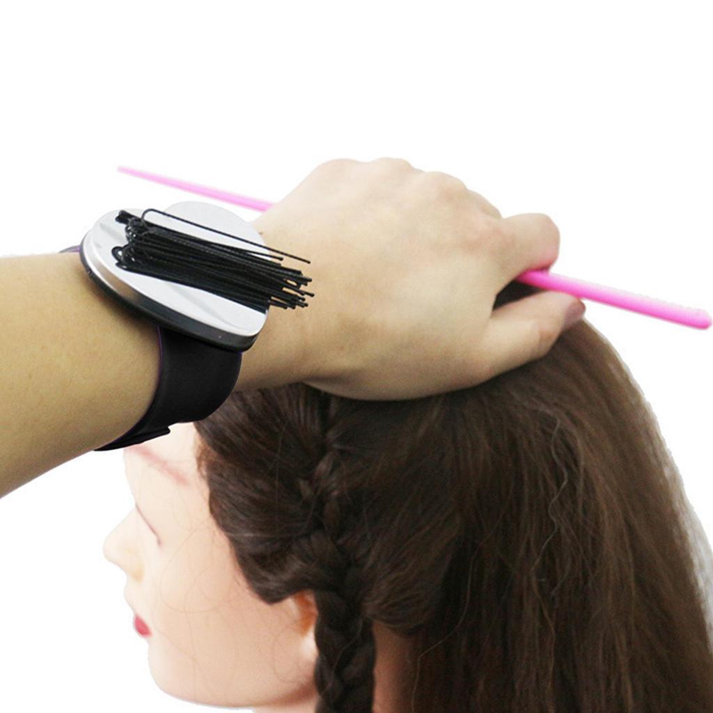 , Comb Pintail ,Slap Bracelet Hair Clips Sewing Wristband Pin Holder Salon Hairstylist Crafts