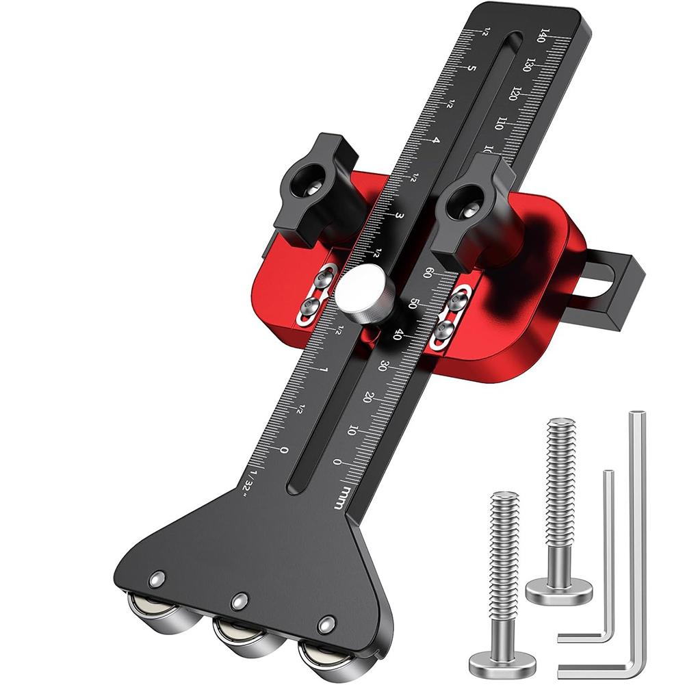 Thin Rip Table Saw Jig With 3 Pulleys Woodworking Table Saw Plate Cutting Locator Workbench Sliding Groove Positioning