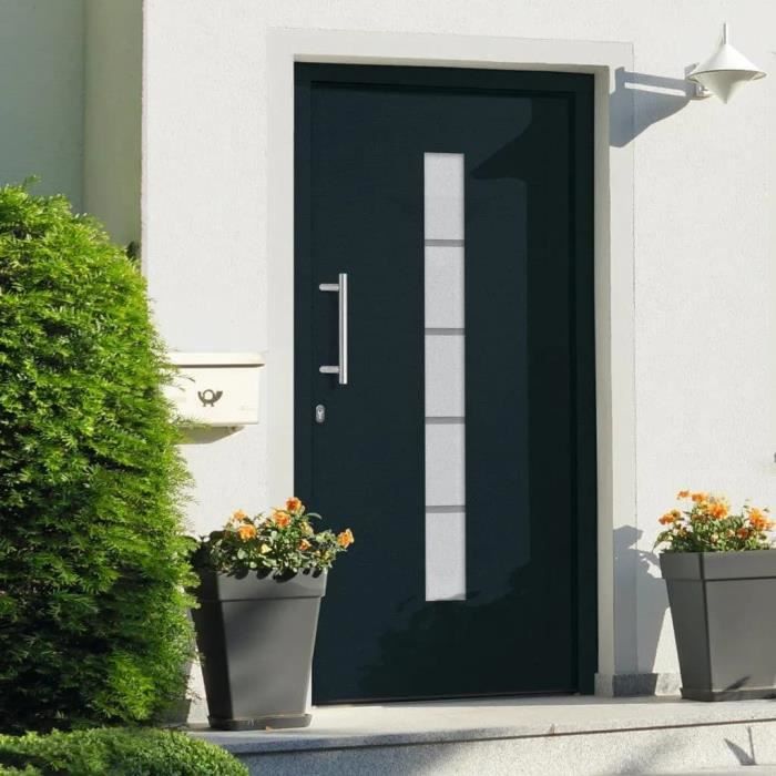 VidaXL Porte d'entrée Aluminium et PVC Anthracite 110x210 cm