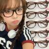 New Y2k Leopard Print Bow Glasses Korean Style Without Lense Eyeglasses Frame Eyewear Kawaii Harajuku Cosplay Party Accessories
