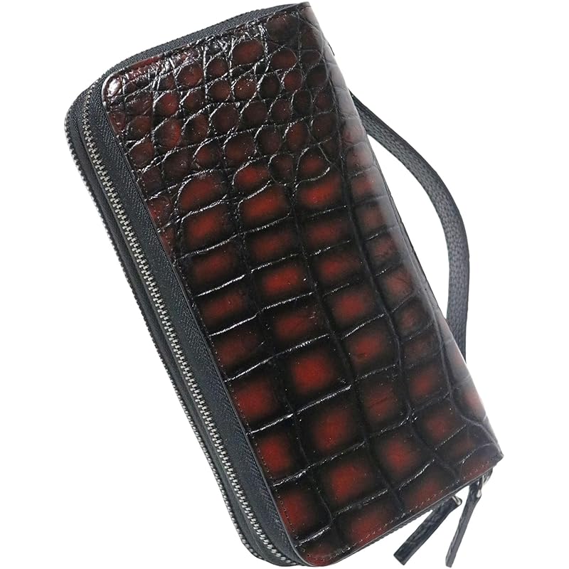 

[Berkut] brown crocodile gradation Integrated wallet long wallet men s genuine crocodile long wallet genuine leather Genuine leather leather crocodile
