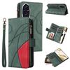 For Honor 200 5G Leather Case with Strap Zipper 9 Card Slot Phone Cover Stand