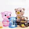 Transparent Cartoon Bear Piggy Bank & Candy Jar