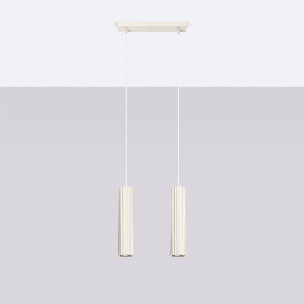 Carbon 2 beige pendant lamp