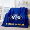 Inter Milan Customize Your Name Blanket Cozy Customizable Blanket Comfortable Versatile for Picnics Livingroom Bedding Seaside Four Seasons Universal