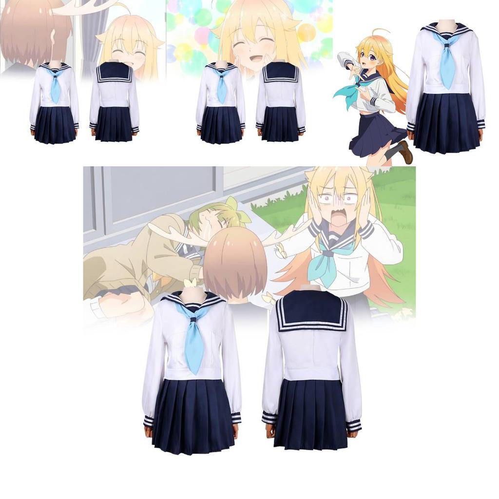 Adorable Koshi Torako Cosplay Sailor Dress For Women In White With Accessories