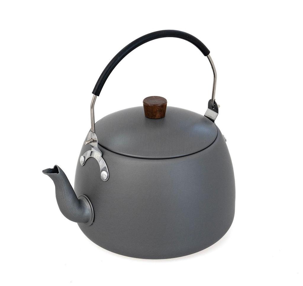 Aluminum Alloy Wood Handle Camping Teapot – Portable Kettle for Boiling Water, Tea, and Coffee