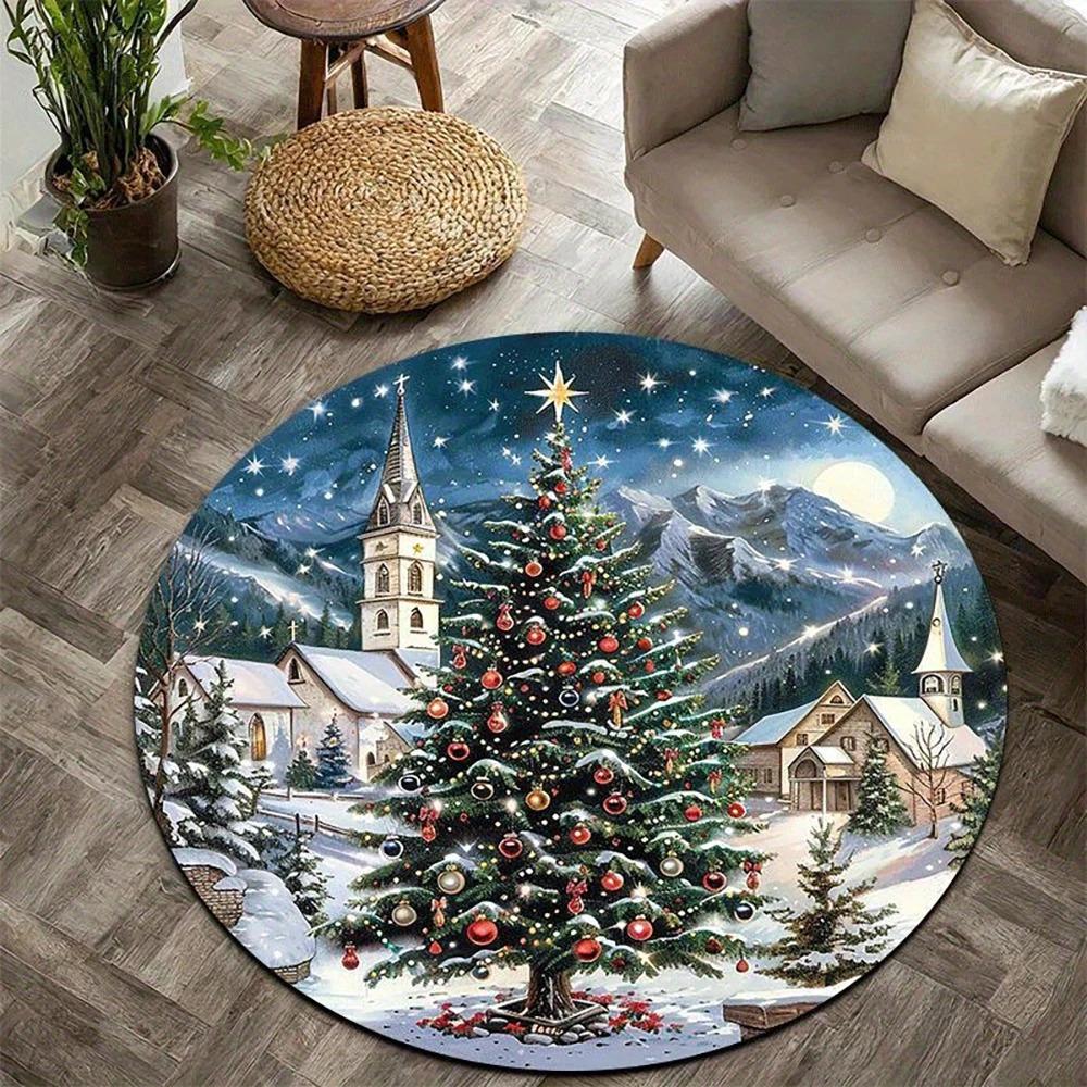 Weihnachtliche Teppiche verleihen Ihrem Feriendomizil eine warme Note. Perfekt für Schlafzimmerteppiche und Neujahrsparty-Dekorationen.