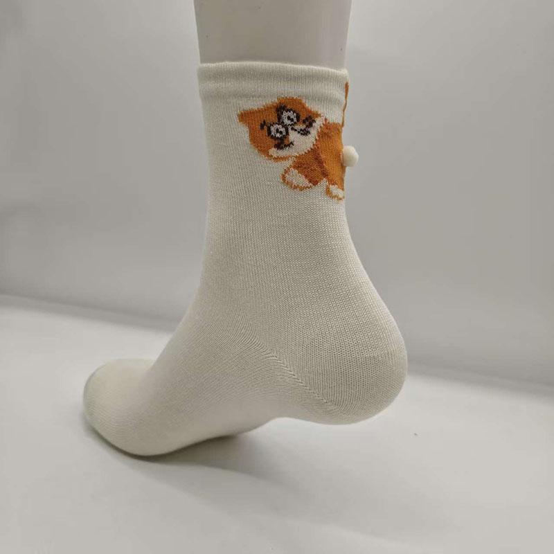 

1/3 Pair Three-Dimensional Cat Printed Men Female Mid Tube Socks Soft Comfortable Sweat Absorbing Breathable Casual Couples Sock One Size